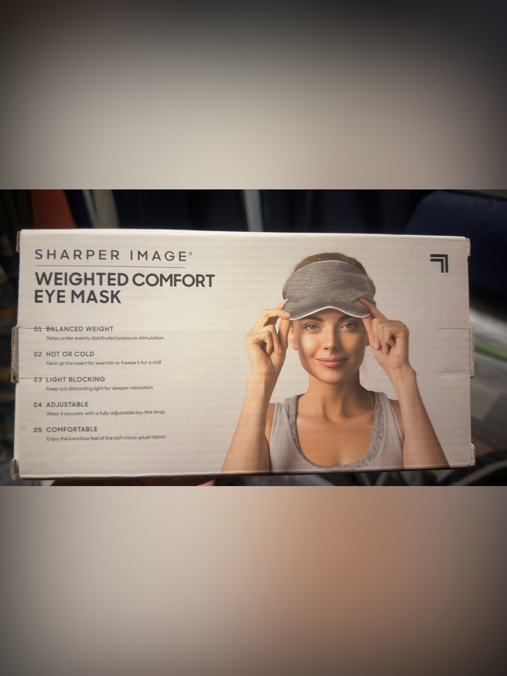 Sharper Image Gray Weighted Comfort Eye Mask